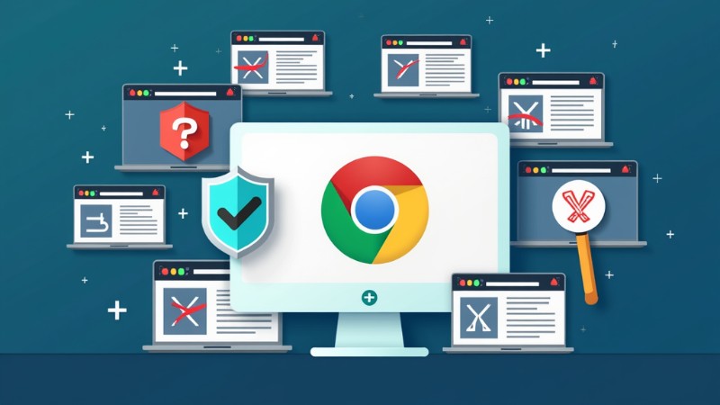 Google Addresses Secretive Chrome Tracking, Warns of Hidden Extensions, Concept art for illustrative purpose - Monok